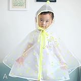 (マリア)MARIAH キッズ ポンチョレインコートこども用 ポンチョ コウモリの袖 カラーレインコート 女の子　男の子　男女兼用　通学　かジュニア 可愛い　防水　ロング長