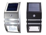 ステンレス ソーラーLED鱼の形ライト 屋外ライト 人感センサー 自動点灯 配線 電池不要 玄関、軒先 壁掛け 庭先 玄関などに適用 (黒いペンキ塗装)