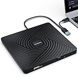 PeroBuno 外付けCD DVDドライブ USB 3.0 Type-C 光学ドライブ 0.5インチ ウルトラスリム ポータブル DVD CD ROM ディスクプレーヤー ライター リライター バーナーレコーダー ノートパソコン PC MacBook Windows Linux Mac OS用
