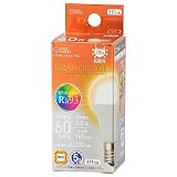 オーム電機 LED電球小形 E17 60形相当/60W相当 電球色 Ra93高演色 密閉器具対応 断熱材施工器具対応 ミニクリプトン形 5年保証 LDA6L-G-E17 RA 06-5563 OHM