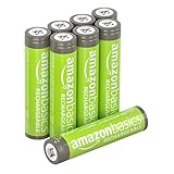 Amazonベーシック 充電池 充電式ニッケル水素電池 単4形8個セット (最小容量750mAh、約1000回使用可能)