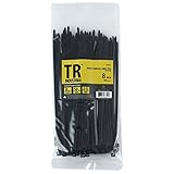 TR Industrial TR88302 Multi-Purpose Cable Ties (100 Piece), 8", Black [並行輸入品]