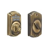 Schlage be365-cam Camelot電子キーパッドシングル円柱デッドボルト、 BE365CAM609