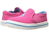 (ポロラルフローレン) Polo Ralph Lauren キッズカジュアルシューズ・・スニーカー・靴 Halden (Toddler/Little Kid) Pink Blast Canvas/Te