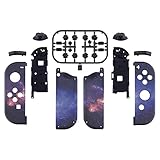 eXtremeRate スイッチ ジョイコン対応用交換シェル、switch joyconとswitch 有機elモデルに対応用ハンドヘルドコントローラーハウジングケース、フルセットボタン付き、ジョイコンに対応用DIY交換ケース（ジョイコン switch本体は含まれていません）【ネビュラギャラクシー】