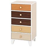 ウッドグラデーション「スリムチェスト」【FBC】約44.5×39×89cmホワイト(#9836948-97536) 収納家具 引き出し