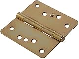 The Hillman Group The Hillman Group 852866 4" Security Stud Hinge - 1/4 Round Corner - Full Mortise 