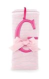 Mud Pie Cotton Receiving Blanket, G/Pink by Mud Pie
