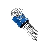 senzeal六角キービットレンチL型セット9ピース Hex wrench ball head M-4