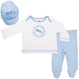 Seattle Seahawks Baby Boy Footedパンツ、帽子とTシャツセット – ブルー ブルー