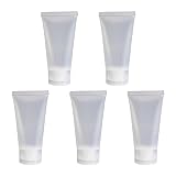 LOYELEY トラベルボトル 小分けボトル 5個セット 30ml フリップキャップ付き 詰め替え容器 クリームローション化粧品容器 漏れ防しデザイン 出張 旅行用 シャンプー クリーム 化粧品 透明 (30ml)