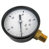 LASCO 13-1937 200 PSI Bottom Outlet Pressure-Gauge with 2 1/2-Inch Face and 1/4-Inch Male Pipe [並行輸入