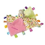 Personalized Taggies Petals Hedgehog Character Blanket - 13.5 Inch - Pink Embroidery by DIBSIES Pers