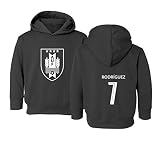 TCAMPウルグアイ2018 National Soccer # 7 Cristian Rodriguez世界選手権Little Kidsガールズボーイズ幼児用フード付きスウェットシャツ 2T ブラッ