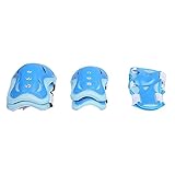 Eruner 6 in 1 Knee Pads Wrist Elbow Knee Skating Roller Blading Plastic Pads Support Brace Set *Thic