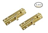 BTMB 4インチ丈夫な純粋な銅ドアスライドボルトラッチ4pcs