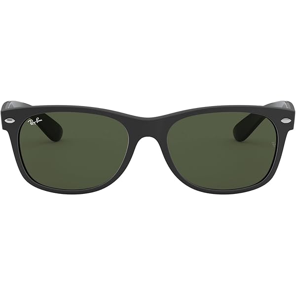 Ray-Ban RB2132 New Wayfarer Sunglasses Shiny Black/Beige (875) RB