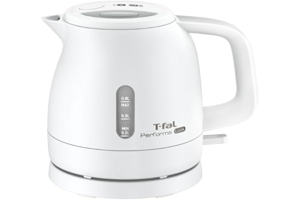 【オンライン限定】ティファール 電気ケトル 0.8L シンプル 転倒お湯もれロック 省スチーム設計 「パフォーマ ロック ホワイト」 軽量コンパクト KO1611JP