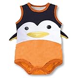 （ワボーズ） Waboatsベビー夏ノースリープマンガトライアングルショーツのロンパー カバーオール ベビーロンパース ベビーカバーオール (95, A)