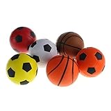 Fajiabao ミニフォームボール玩具 バスケットボール サッカー フットボール ソフトボール ストレスボール 女の子向け 男の子向け パーティのお気に入り スポーツゲームプレイ 6個入り