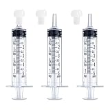 TOUFEIYUAN シリンジ 20ml 注射器 キャップ付き パック 液体測定シリンジツール個別に密封された。科学実験室、給餌ペット、オイルまたは接着剤アプリケーター用 (5ML 3個)