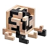 Lechin 立体パズル 木製 3D積み木パズル 積み木おもちゃ テトリスパズル 54個組み 脳トレ 幼児教育玩具 子供 大人用 (L型)