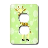 3dRose LLC lsp_6103_6 Green Baby Giraffe, 2 Plug Outlet Cover