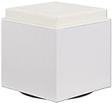 スツール 椅子 クッション 回転式 サイド テーブル 収納 台座 ホワイト サイズ 幅36 × 奥行36 × 高さ38cm