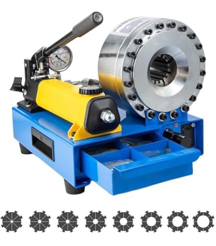 Amazon | 7 セットのダイスを備えた手動油圧圧着機、手動収縮機、高圧