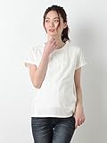 Angeliebe エンジェリーベ マタニティ 授乳口付き ポケット付き Tシャツ 妊婦服 産前 産後 半袖 S ～ M ホワイト 21754 21754101