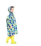 【名古屋子供雨具】レインコート キッズ ランドセル ボーイズ ガールズ オシャレ ブルー 収納ポーチ カッパ 雨合羽 カッパ 通園 通学 小学生 子供用 (XXL(135-145cm))