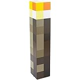 Paladone Minecraft トーチランプ プラスチック 2つのライトモード 壁取り付け可能 自立 電池式