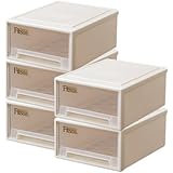 Fits フィッツケース 収納ケース まとめ買い5個セット リビング用 リトル カプチーノ