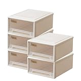 Fits フィッツケース 収納ケース まとめ買い5個セット リビング用 リトル カプチーノ