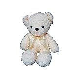 TimeNote　ぬいぐるみ　熊　座高30cm　白　くま クマ　花かごのアクセサリー 1000053