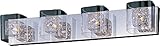 et2 e22834 – 18pc、Gem壁化粧台照明、4ライト、合計240ワットハロゲン、クロム
