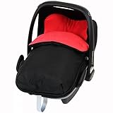 Universal Car Seat Footmuff To Fit Maxi Cosi Pebble - Red (Black / Red) by iSafe