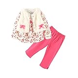 泥Kingdomベビー女の子3 Pieceベスト、Tシャツとパンツセット
