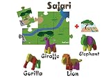 アップサイズ3Dパズル コレクティブル・アニマルズ サファリ 抜き型プレイマットの組み立てトイ