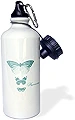 ローズWB 130544 _ 1 " Namaste Pretty Blue Butterfliesインスピレーションアート"スポーツウォーターボトル、21オンス、ホワイト