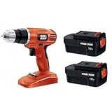 Black & Decker 18V Cordless Power Drill/Driver With 2 Batteries GC018-2 [並行輸入品]