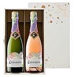 【ギフト プレゼント 】【本格シャンパン製法・スペイン王室御用達ワイナリー】 Codorniu(コドルニウ) バルセロナ ブリュット&ロゼ ギフトセット[ギフトBOX入り] 750ml×2本 スパークリングワイン