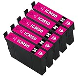 エプソン用 IC50 ICM50互換インクカートリッジ マゼンタ 大容量 5本セット IC6CL50対応機種：EP-301 EP-302 EP-4004 EP-702A EP-703A EP-704A EP-705A EP-774A EP-801A EP-802A EP-803A EP-803AW EP-804A EP-804AR など