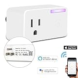 Wifiスマートソケットプラグタイミングスイッチ電源監視ミニスマートソケットAnyネットワークWorks with Amazon Alexaリモートコントロールどこからでも便利by laopao
