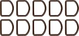 NASKA Dカン 30mm 10個入り Col.43 茶色 K-30