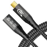 ZIKNYDO 8K USB C 延長ケーブル 3m、（USBC 延長ケーブ 20Gbps、PD 3.1 240W 48V/5A）、 ビデオ USB 3.2 4K@144Hz/ 60Hz USB C ケーブル 延長（Thunderbolt 4、PSVR2、iPhone 16/15、iPad、MacBook、Dell XPS、Switch 対応）