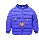 ベビー服 子供服 男の子 女の子 コート 長袖 厚手 秋冬 ジャケット 防寒 アウター 上着 赤ちゃん服 (110cm, ブルー)