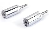 万能 ソケット レンチ ユニバーサル 2組 セット 7－19mm 1／4－3／4インチ グリッパー ドリルアダプター