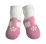 JazzyToesベビーソックスTストラップメアリージェーンピンク – Girls、0 – 12ヶ月