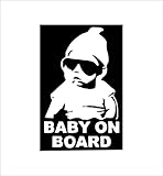 ノーブランド 黒 サングラス BABY ON BOARD シール ステッカー デカール